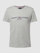 Tommy Hilfiger T-Shirt aus Bio-Baumwolle in Hellgrau Melange, Größe S
