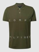 Tommy Hilfiger Regular Fit Poloshirt mit Label-Stitching in Oliv, Größ...