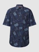 Tommy Hilfiger Freizeithemd mit Allover-Muster in Marine, Größe S