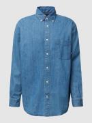 Tommy Hilfiger Jeanshemd mit Button-Down-Kragen in Blau, Größe L