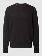 Tommy Hilfiger Strickpullover mit Label-Stitching in Black, Größe S