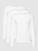 Tommy Hilfiger Longsleeve mit Label-Stitching im 3er-Pack in Weiss, Gr...