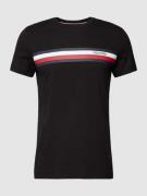 Tommy Hilfiger Slim Fit T-Shirt mit Label-Print in Black, Größe XL