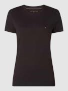 Tommy Hilfiger T-Shirt aus Organic Cotton mit Logo-Stickerei in Black,...