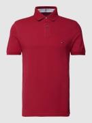 Tommy Hilfiger Poloshirt mit Label-Stitching in Kirsche, Größe S