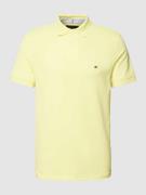Tommy Hilfiger Poloshirt mit Label-Stitching in Gelb, Größe M