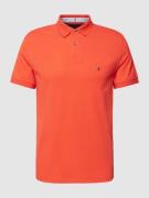 Tommy Hilfiger Poloshirt mit Label-Stitching in Neon Rot, Größe S