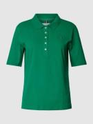 Tommy Hilfiger Poloshirt mit kurzer Knopfleiste in Gruen, Größe S