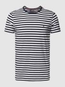 Tommy Hilfiger Slim Fit T-Shirt mit Logo-Stitching in Marine, Größe S