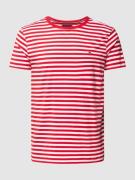 Tommy Hilfiger Slim Fit T-Shirt mit Logo-Stitching in Rot, Größe S