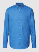 Tommy Hilfiger Regular Fit Business-Hemd mit Logo-Stitching in Royal, ...