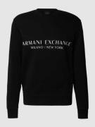 ARMANI EXCHANGE Sweatshirt mit Label-Print in Black, Größe S