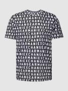 ARMANI EXCHANGE T-Shirt mit Label-Muster in Black, Größe M