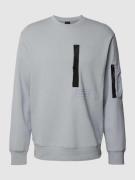 ARMANI EXCHANGE Sweatshirt mit Label-Print Modell 'FELPA' in Stein, Gr...