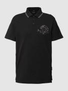 ARMANI EXCHANGE Poloshirt mit Label-Motiv-Stitching in Black, Größe S
