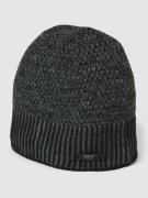Barts Mütze mit Label-Detail Modell 'Noar' in Black, Größe One Size