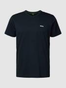 BOSS Green T-Shirt mit Logo-Print Modell 'Tee' in Dunkelblau, Größe S