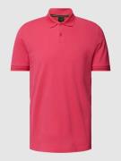 BOSS Green Poloshirt mit Label-Print Modell 'Pio' in Pink, Größe M