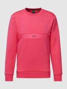 BOSS Green Sweatshirt mit Label-Print Modell 'Salbon' in Pink, Größe S