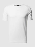 BOSS Green Slim Fit T-Shirt mit dezenten Logo-Schriftzügen in Weiss, G...