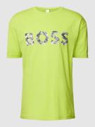 BOSS Green T-Shirt mit Logo-Print Modell 'Lotus' in Neon Gruen, Größe ...