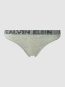 Calvin Klein Underwear String mit Logo-Bund in Mittelgrau, Größe L