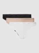 Calvin Klein Underwear String aus Mikrofaser im 3er-Pack in Black, Grö...