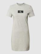 Calvin Klein Underwear Nachthemd mit Label-Print in Hellgrau Melange, ...