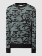 CK Calvin Klein Sweatshirt mit Allover-Muster in Schilf, Größe S