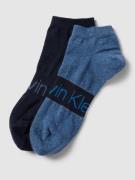 CK Calvin Klein Sneakersocken mit Label-Print im 2er-Pack Modell 'RIBB...