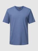 Hanro T-Shirt mit V-Ausschnitt in Rauchblau, Größe M