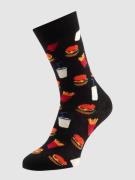Happy Socks Socken mit Allover-Muster Modell 'BURGER' in Black, Größe ...