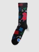Happy Socks Socken mit Allover-Muster Modell 'Virgo' in Black, Größe 3...
