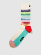 Happy Socks Socken mit Allover-Muster Modell 'Half Stripe' in Weiss, G...