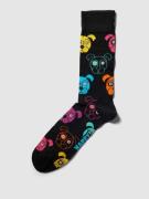 Happy Socks Socken mit Allover-Muster Modell 'Dog' in Black, Größe 36-...