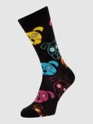 Happy Socks Socken mit Allover-Muster Modell 'DOG' in Black, Größe 36/...