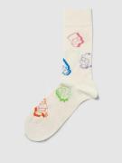 Happy Socks Socken mit Motiv-Print Modell 'The Simpsons' in Weiss, Grö...