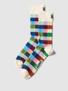 Happy Socks Socken mit Gitterkaro Modell 'Rainbow Check' in Beige, Grö...
