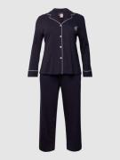 Lauren Ralph Lauren Pyjama mit Brand-Stitching in Marine, Größe 4XL