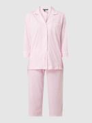 Lauren Ralph Lauren Pyjama mit Streifenmuster in Rosa, Größe XS