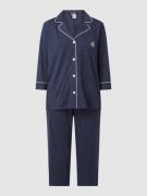 Lauren Ralph Lauren Pyjama mit Streifenmuster in Dunkelblau, Größe XS