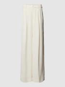 Lauren Ralph Lauren Stoffhose mit Bundfalten in Offwhite, Größe 40