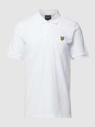 Lyle & Scott Poloshirt mit Logo-Stitching in Weiss, Größe M