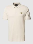 Lyle & Scott Poloshirt mit Logo-Stitching in Sand, Größe L