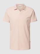 Casual Friday Poloshirt mit Logo-Stitching Modell 'THEIS' in Rosa, Grö...
