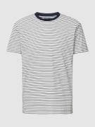 Esprit Collection T-Shirt mit Streifenmuster in Marineblau, Größe XL