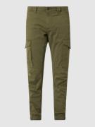 Jack & Jones Cargohose aus Baumwolle mit Teilungsnähten in Oliv, Größe...