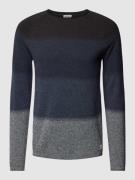 Jack & Jones Strickpullover mit Label-Patch Modell 'HILL' in Dunkelbla...