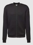 Jack & Jones Sweatjacke mit Strukturmuster Modell 'EVENTI' in Black, G...