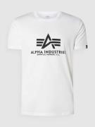 Alpha Industries T-Shirt mit Logo-Print in Weiss, Größe XXXL